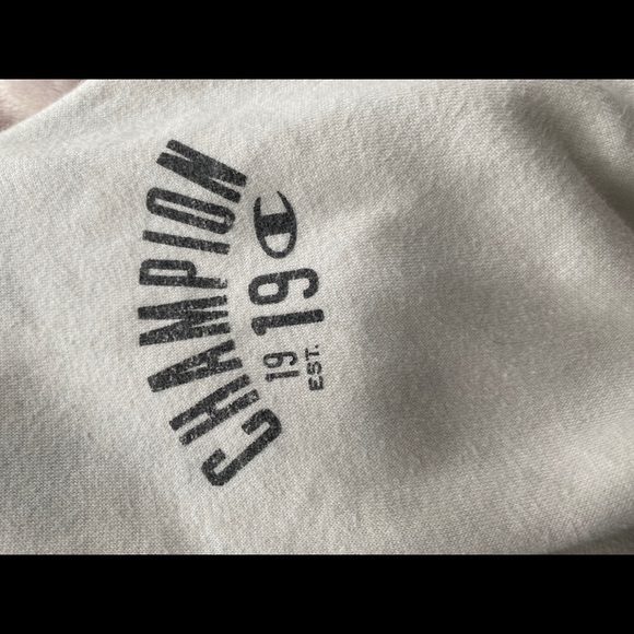 White Authentic Champion Hoodie Zip Up Size M - Picture 4 of 5